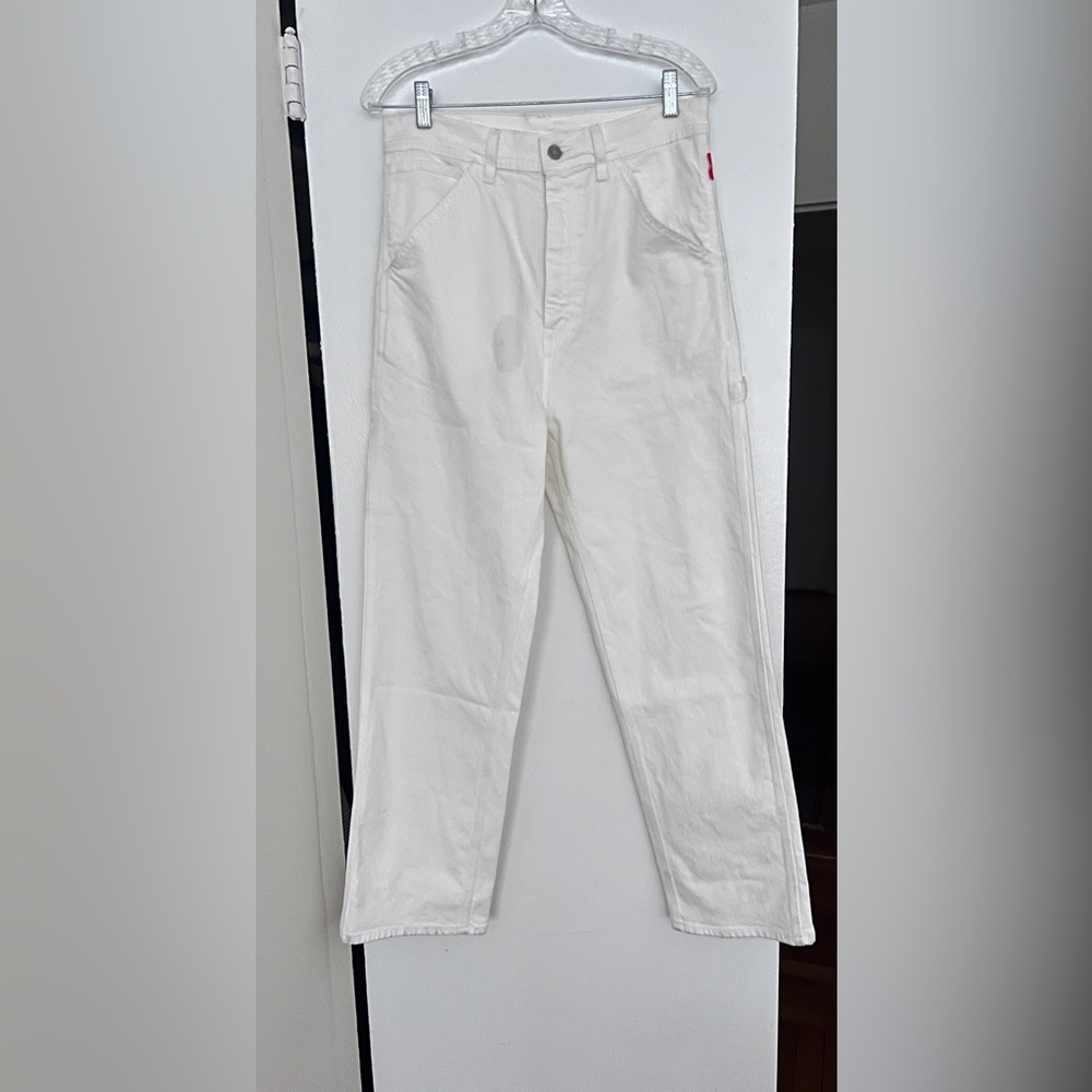 Denimist Chapel white painter/carpenter pant. High waist, straight leg  31X29